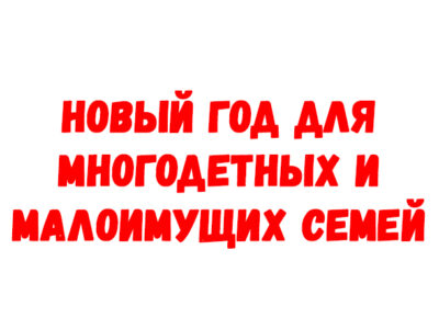 Новый год для многодетных и малоимущих семей